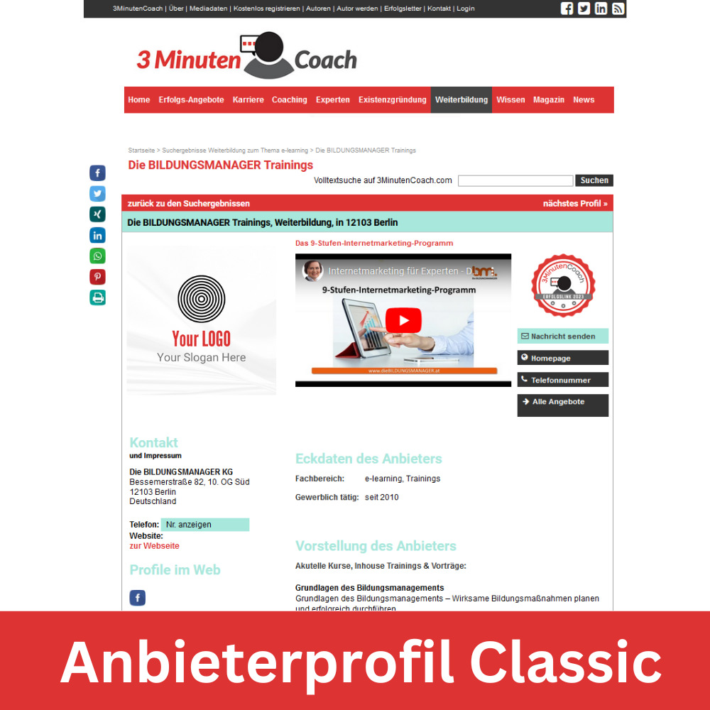 Anbieterprofil Classic 3MC